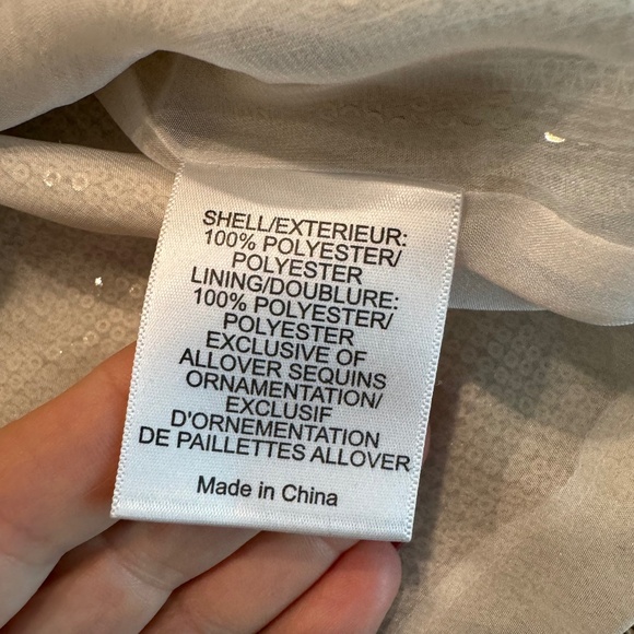 TORY BURCH cowl neck sequin 3/4 sleeve BLOUSE shirt size women's 6 S 21101145 - Picture 4 of 5